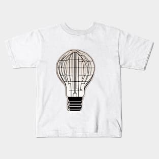 Light Bulb Terracotta Shadow Silhouette Anime Style Collection No. 420 Kids T-Shirt